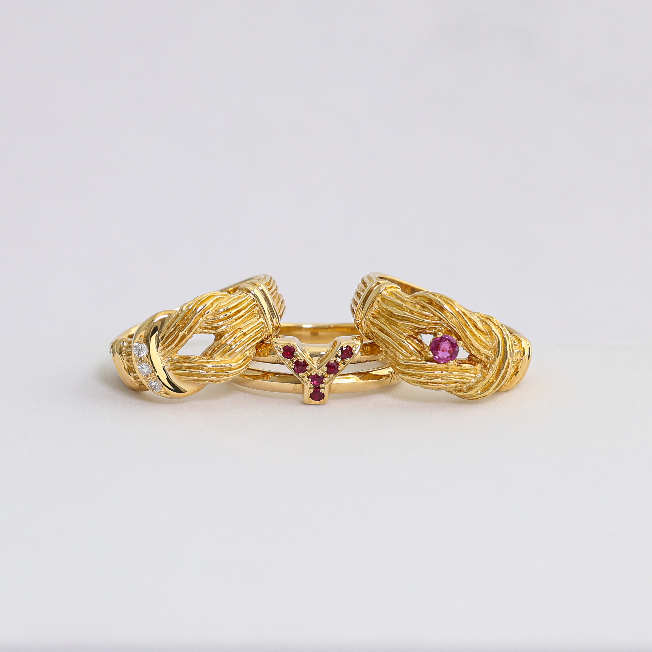 3 Yves Saint Laurent Rings Set
