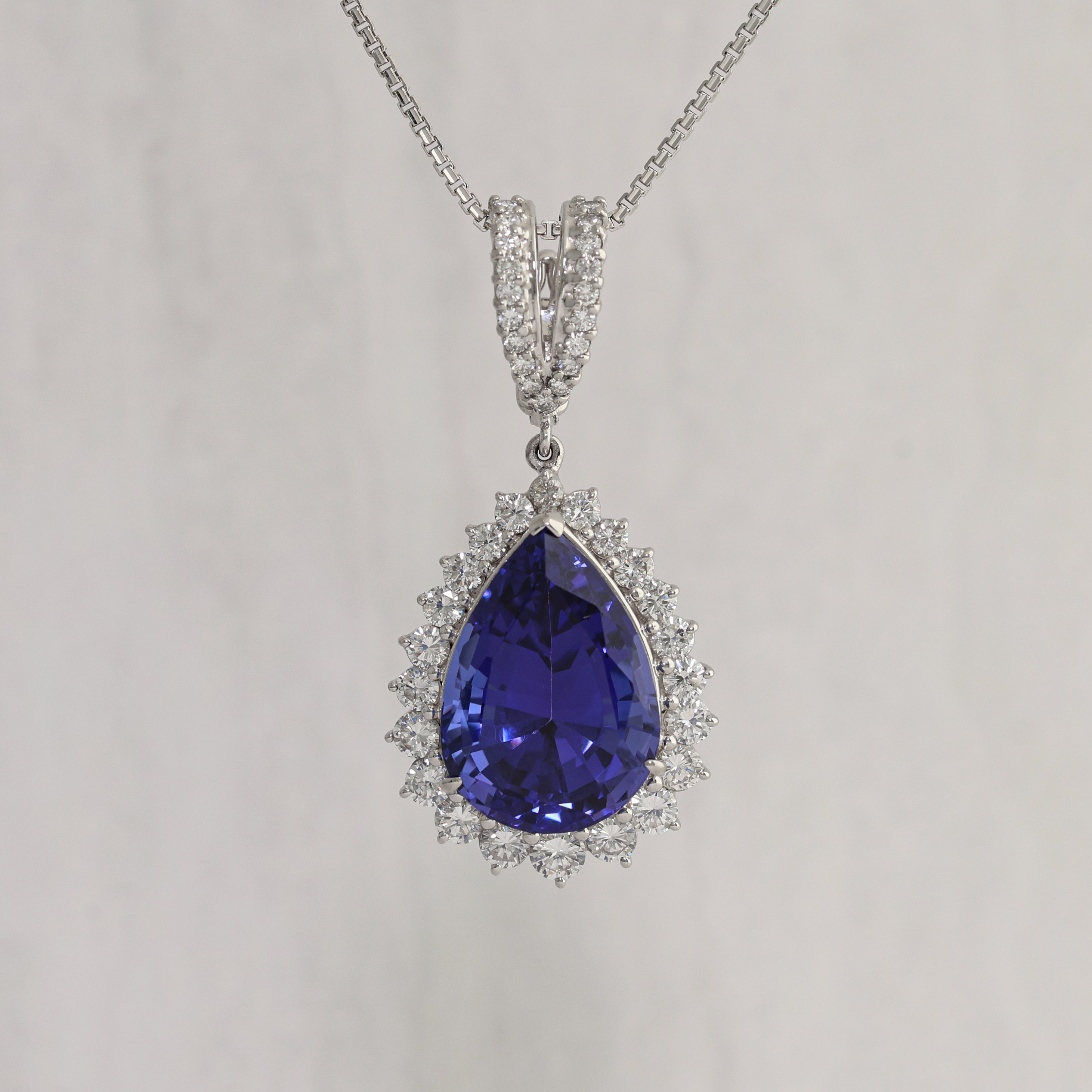18.03ct Tanzanite & 2.07ct Diamond Enhancer Pendant